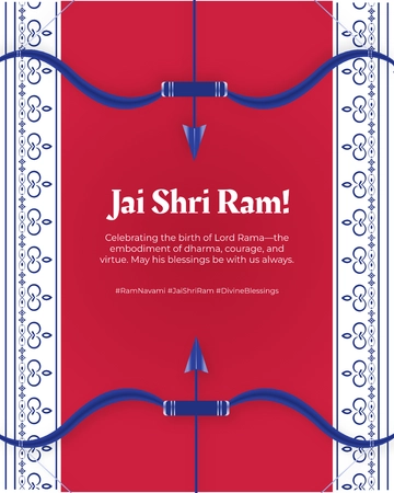 Ram Navami Instagram Post Template - Edit Online & Download