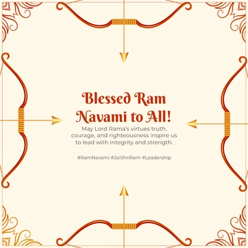 Ram Navami LinkedIn Post Template - Edit Online & Download