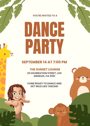 Tarzan Safari Invitation Template - Edit Online & Download