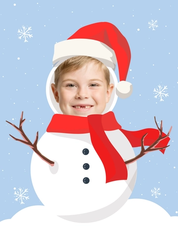 Christmas Snowman Photo Template - Edit Online | Template.net