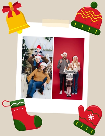Minimalist Christmas Photo Template - Edit Online