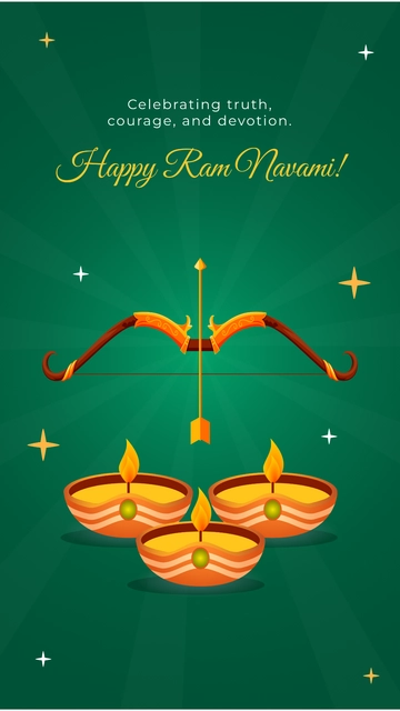 Minimalist Ram Navami Wallpaper Template - Edit Online & Download