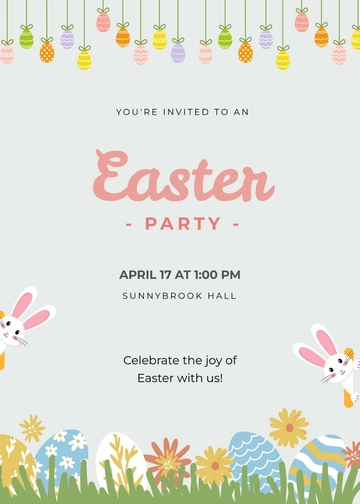 Easter Party Invitation Template - Edit Online & Download