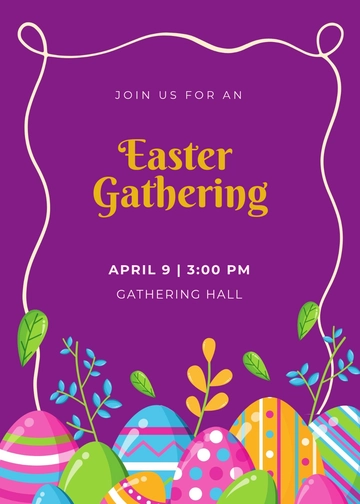 Modern Easter Gathering Invitation Template - Edit Online & Download