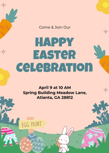 Colorful Easter Celebration Invitation Template - Download | Template.net