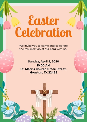 Easter Invitation for Church Template - Download | Template.net