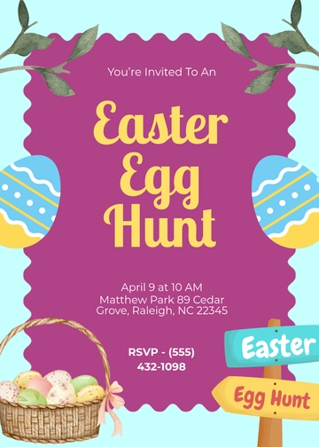 Stylish Easter Invitation Template - Download | Template.net