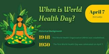 When is World Health Day? Template - Edit Online & Download