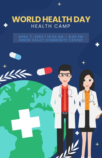 World Health Day Poster Template - Edit Online & Download