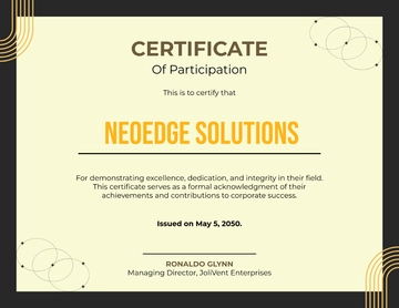 Minimalist Corporate Certificate Template - Download | Template.net