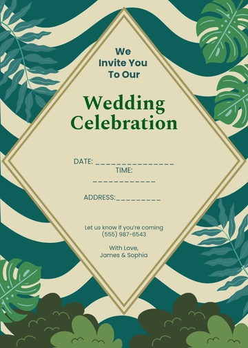 Blank Safari Wedding Invitation Template - Edit Online & Download