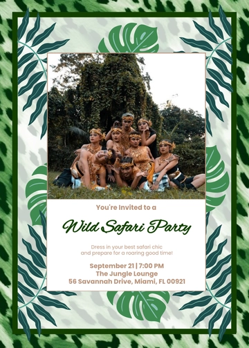 Safari Invitation Template for Adults - Edit Online & Download