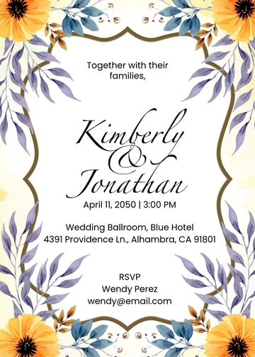 Marriage Invitation Wording Template - Edit Online & Download
