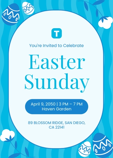 Blue Easter Dream Invitation Template - Edit Online & Download