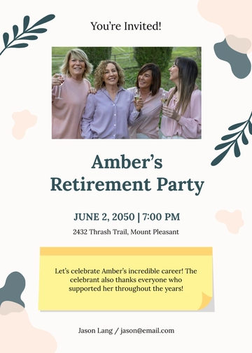 Invitation Template with Thank You Message - Edit Online & Download