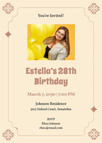 Invitation Message Template with RSVP - Edit Online & Download