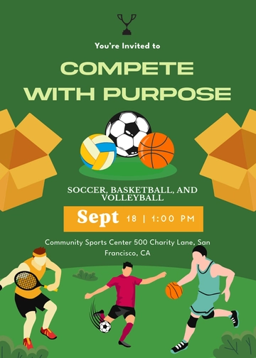 Tournament for Donations Invitation Template - Edit Online & Download