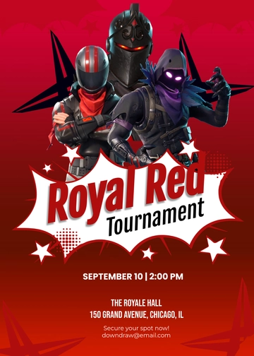 Classic Red Tournament Invitation Design Template - Edit Online & Download