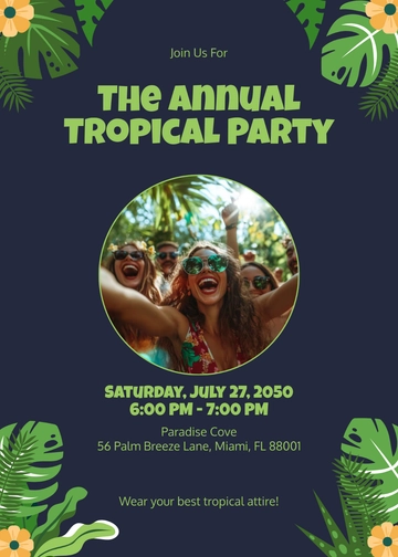 Tropical Safari Invitation Template - Edit Online & Download