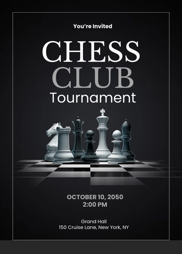 Chess Club Tournament Invitation Template - Edit Online & Download