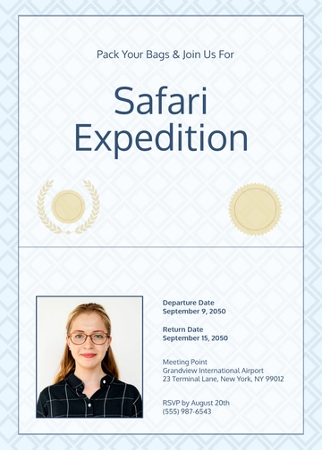 Passport Safari Invitation Template - Edit Online & Download