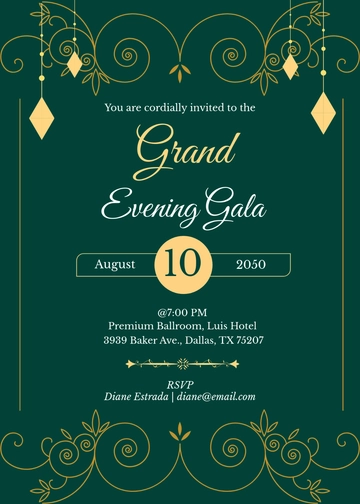 Elegant Invitation Message Design Template - Edit Online & Download