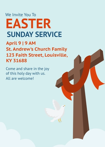 Christian Easter Invitation Template - Edit Online & Download