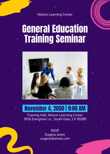 Colorful Educational Training Invitation Template - Edit Online & Download