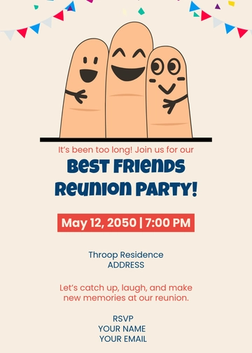 Blank Invitation Message Template for Friends - Edit Online & Download