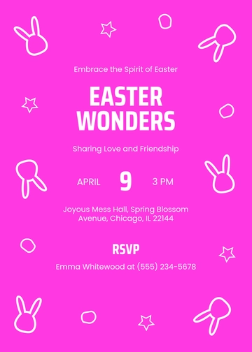 Editable Easter Event Invitation Template - Edit Online & Download