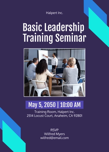 Basic Leadership Training Invitation Template - Edit Online & Download