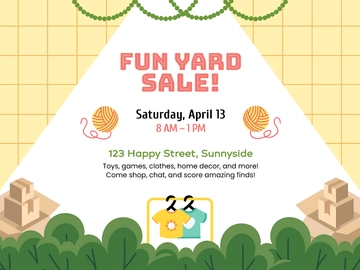 Fun Yard Sale Sign Template - Edit Online & Download