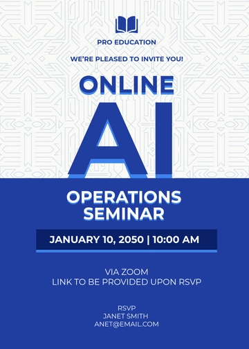 Blue Online Training Invitation Design Template - Edit Online & Download