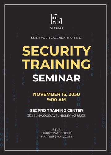 Security Training Invitation Template - Edit Online & Download