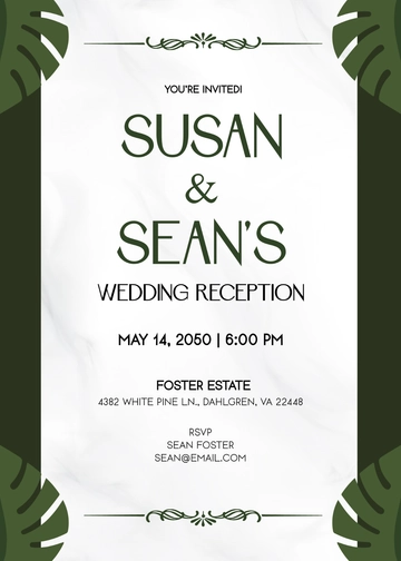 Casual Wedding Reception Invitation Template - Edit Online & Download