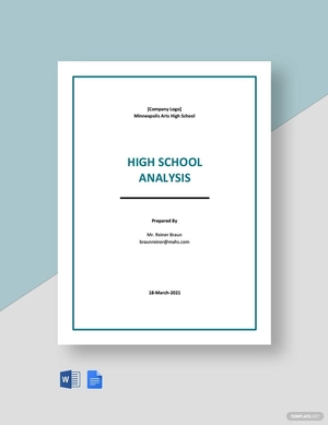 Editable High School Analysis Template