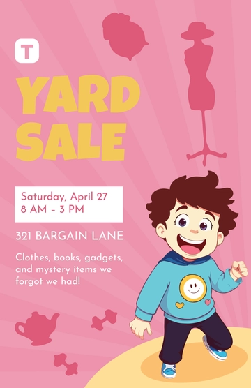 Funny Yard Sale Poster Template - Edit Online & Download