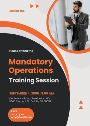 Mandatory Training Invitation Template - Edit Online & Download