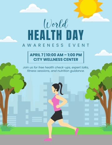 World Health Day Flyer Template - Edit Online & Download