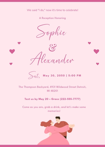 Nothing Fancy, Just Love Reception Invitation Template - Edit Online & Download