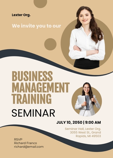 Creative Business Training Invitation Template - Edit Online & Download