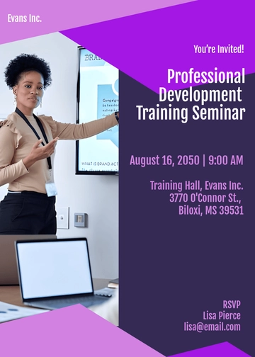 Professional Development Training Invitation Template - Edit Online & Download