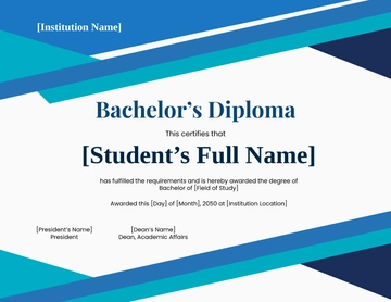 Blank Bachelor’s Diploma Certificate Template - Edit Online & Download