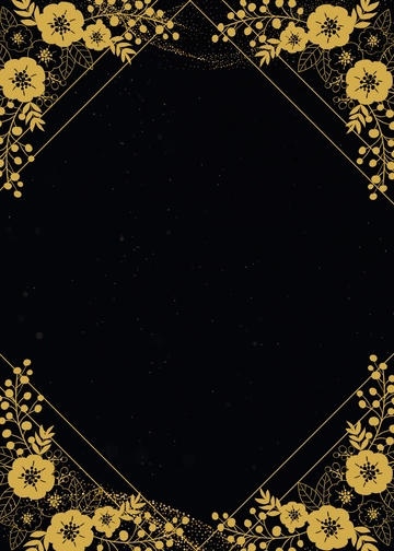 Black and Gold Background Reception Invitation Template - Edit Online & Download