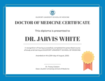 Doctor of Medicine Certificate Template - Edit Online & Download
