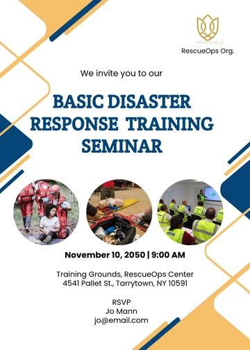 Disaster Response Training Invitation Template - Edit Online & Download