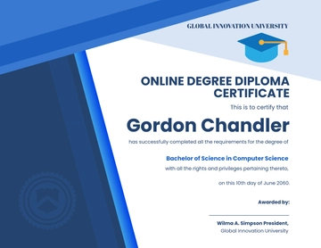 Online Degree Diploma Certificate Template - Edit Online & Download