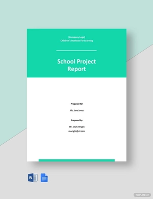 School Project Report Template School Project Report Template
