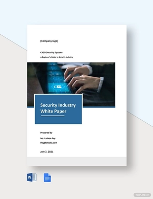 Security Industry White Paper Template