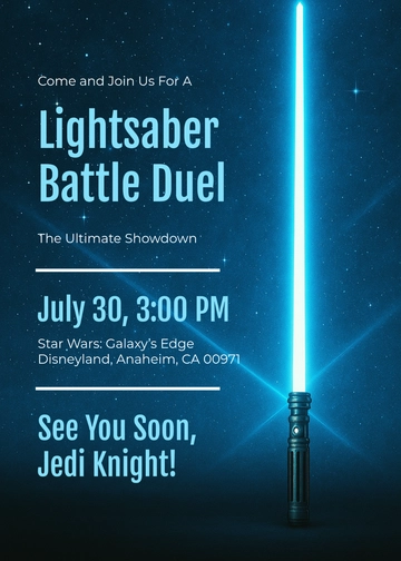 Star Wars Invitation for Boys Template - Edit Online & Download